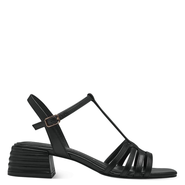 Sandales Tamaris Taille 38 Noir Velours - Talon Haut 7 Cm Comme Neuves - Style Escarpins