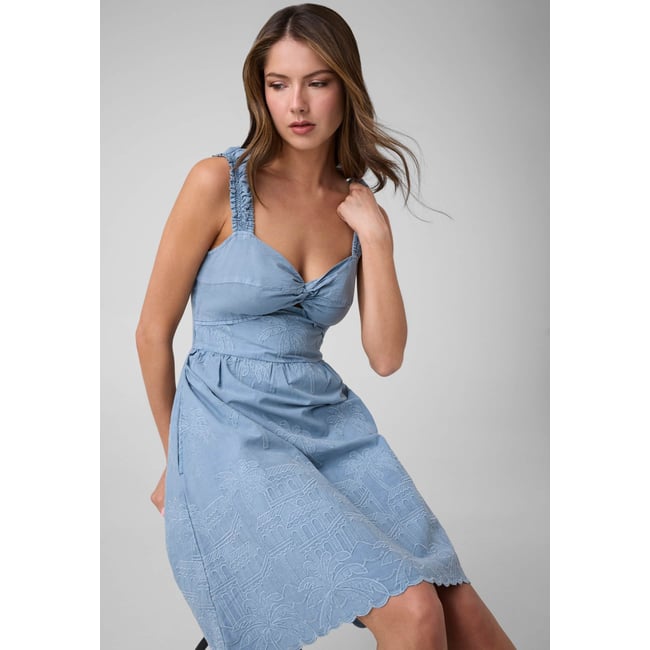 Mini Brodé Dress bleu clair <span itemprop=
