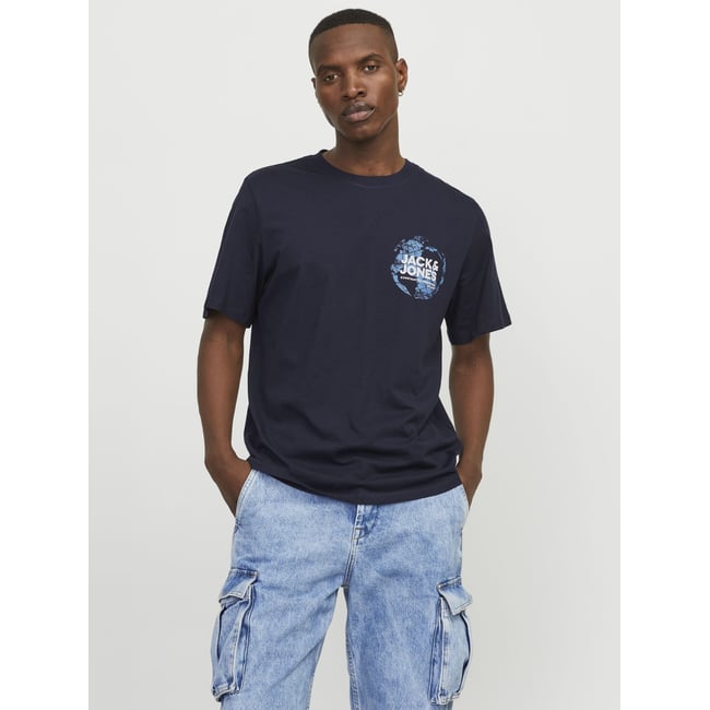 JACK & JONES Débardeur Homme Col Rond Imprimé Coton 100% - Coupe Longue Style Plage Été