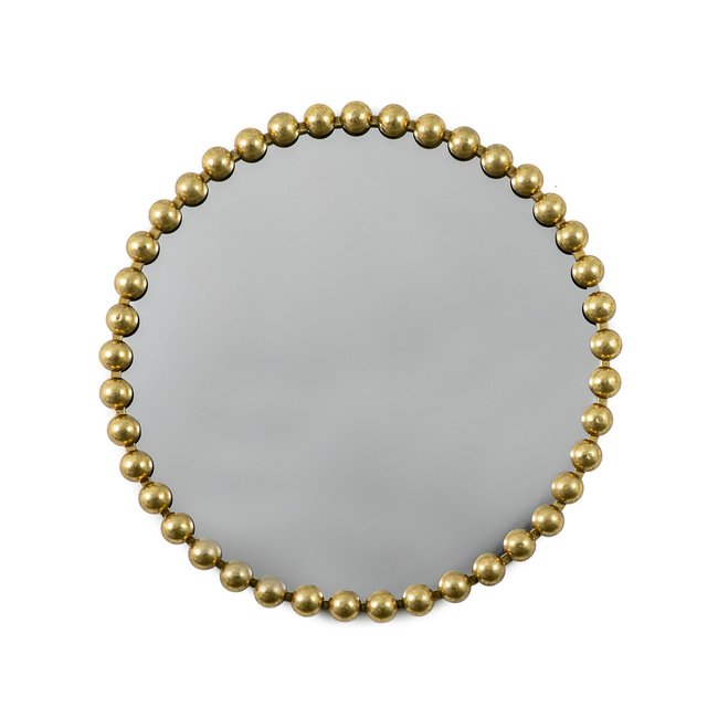 80cm Gold Round Bobble Mirror, gold-coloured, SO'HOME