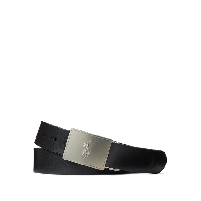 Coffret ceinture cuir réversible et 2 boucles noir <span itemprop=