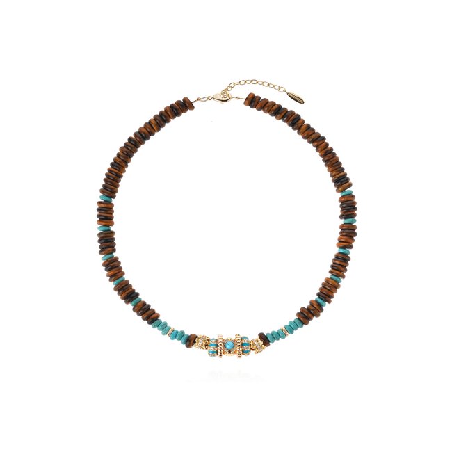Collier de perles CAYRO terre <span itemprop=