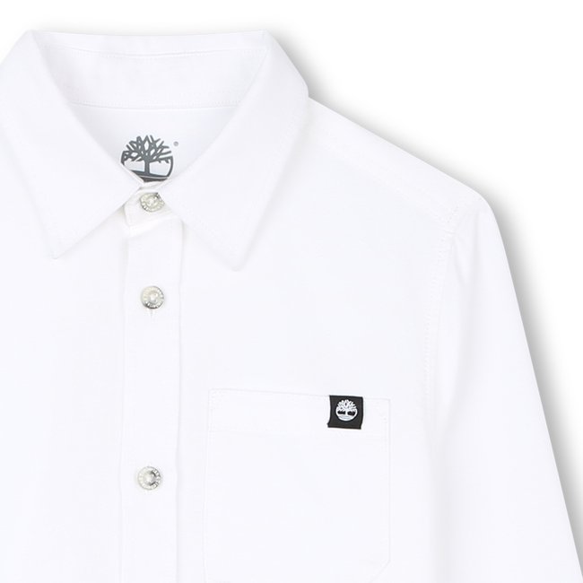Chemise en coton oxford blanc <span itemprop=