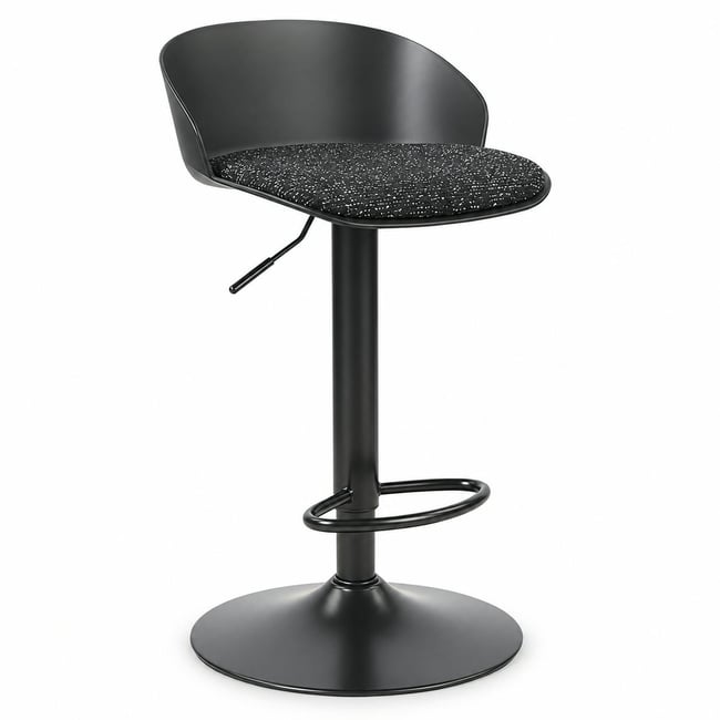 Tabouret de bar réglable, métal et tissu (lot de 2) LEEDS - PIER IMPORT
