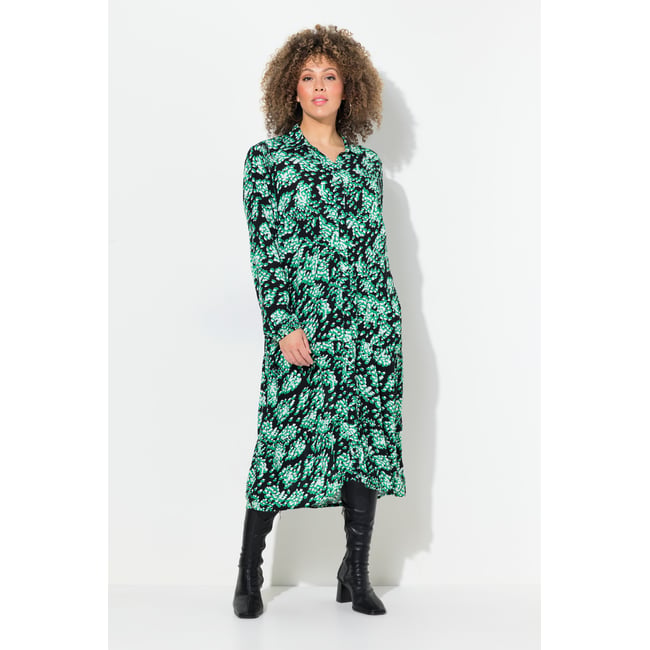 Robe chemisier coupe évasée noir <span itemprop=