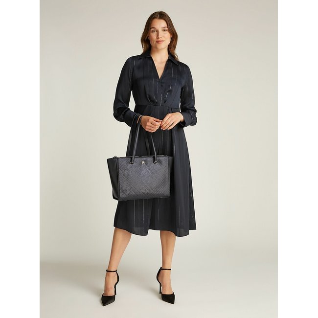 Sac porté épaule TH ETERNITY TOTE MONO noir <span itemprop=