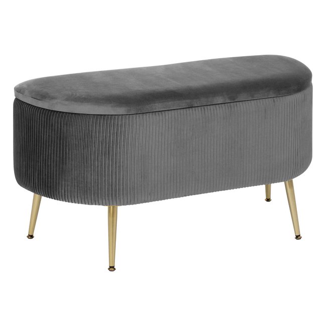 Banc de rangement en velours SOLARO - ATMOSPHERA
