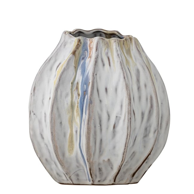 Vase céramique organique  FERAY Couleur écru <span itemprop=
