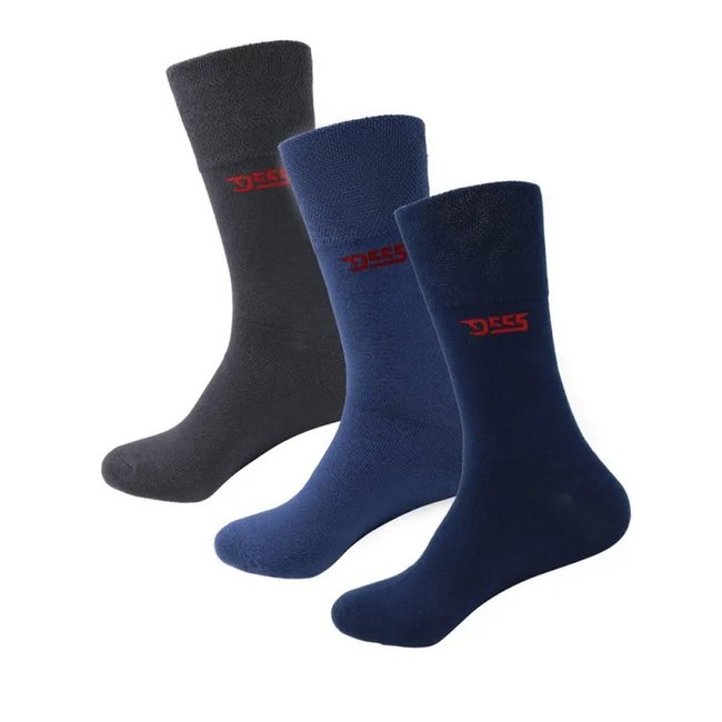 Chaussettes très larges HAROLD bleu marine / bleu denim / charbon <span itemprop=