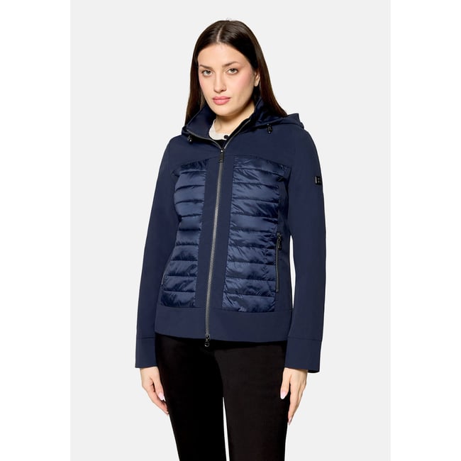 Veste outdoor à capuche amovible bleu foncé <span itemprop=