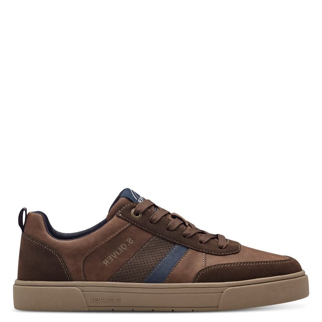 Baskets Oliver Sweeney Kendal En Cuir Fraisé Marron - Taille UK 7, Neuves Avec Emballage