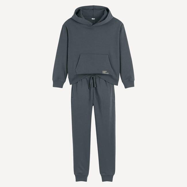 Ensemble sweat + pantalon gris anthracite <span itemprop=