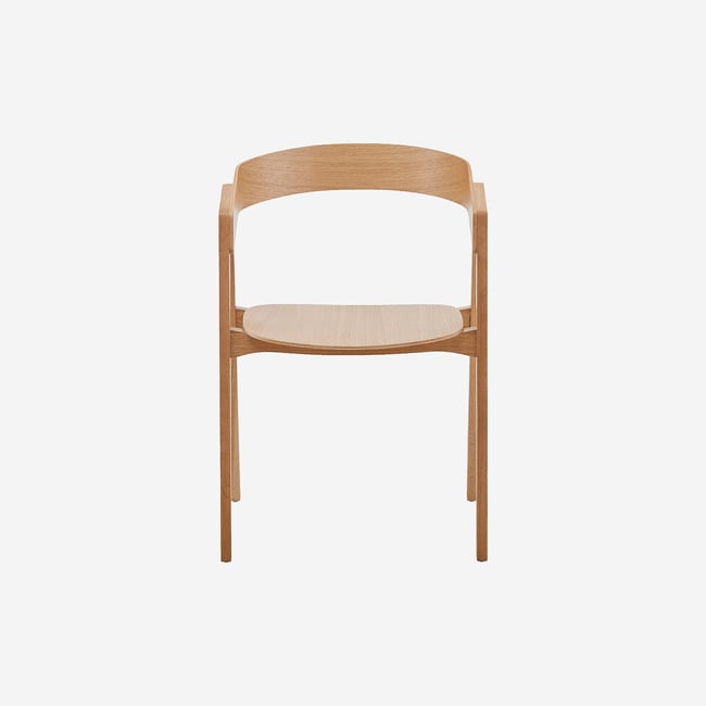 Lot de 2 chaises en chêne massif avec accoudoirs Couleur naturel clair <span itemprop=