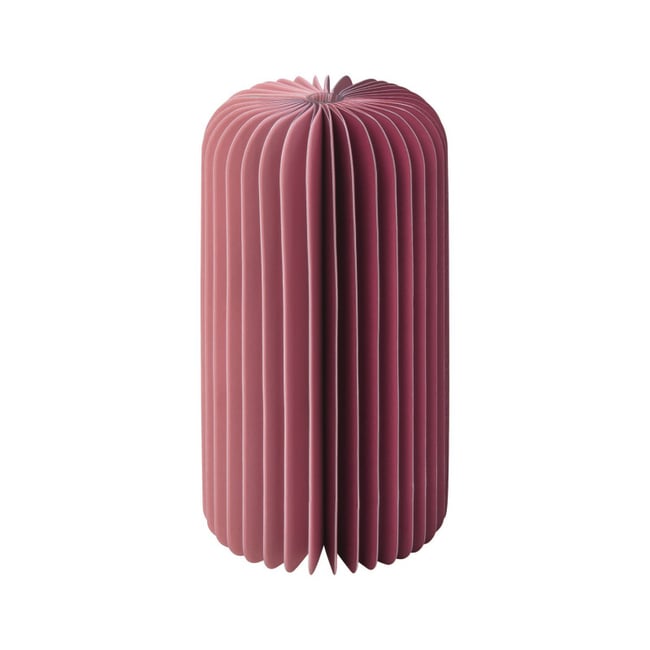 Vase design épuré papier  YUKI Couleur rouge bordeaux <span itemprop=
