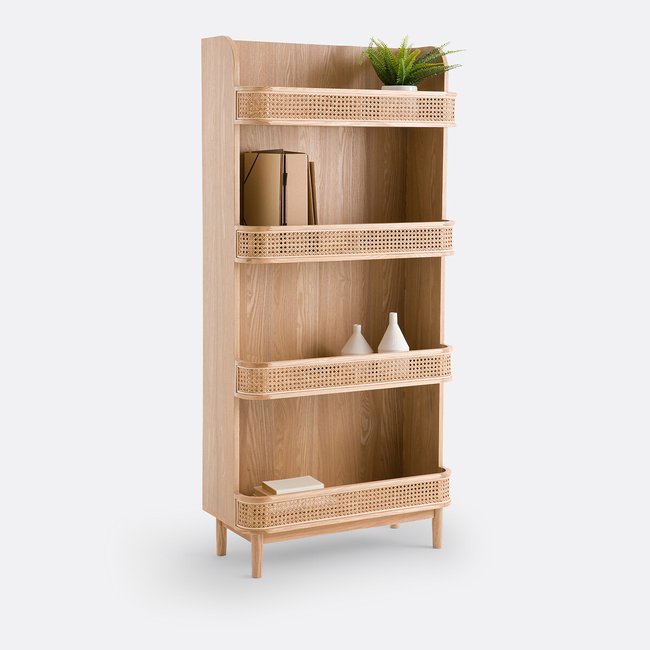 Laora Ash & Cane Bookcase natural LA REDOUTE INTERIEURS