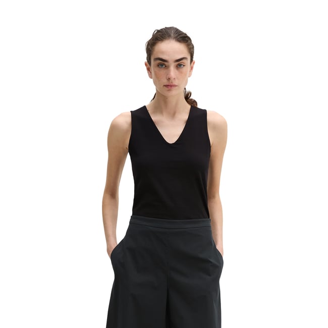 Haut à col en V DfC slim en jersey stretch doux - MARC O'POLO