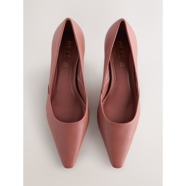 Escarpins pointus en cuir forever comfort® rose <span itemprop=