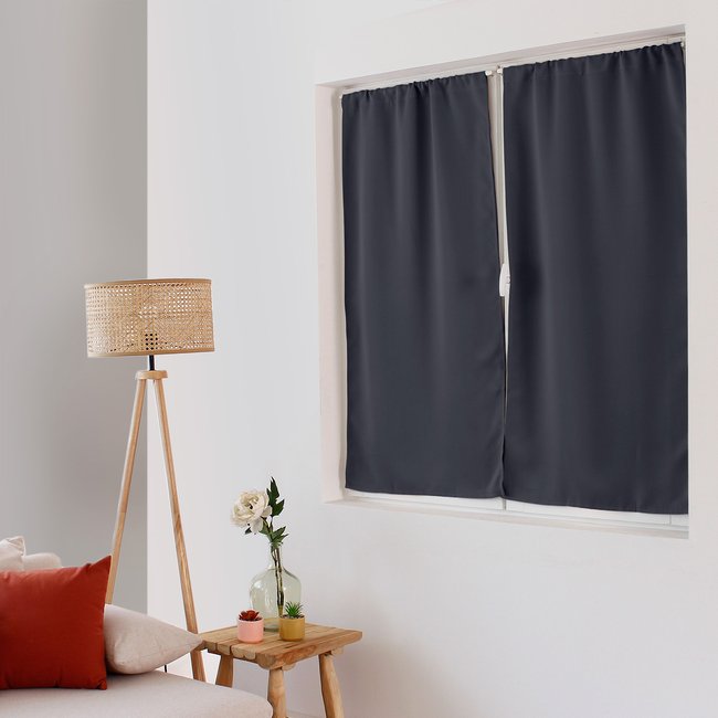 Petit rideau uni et occultant - HOME MAISON