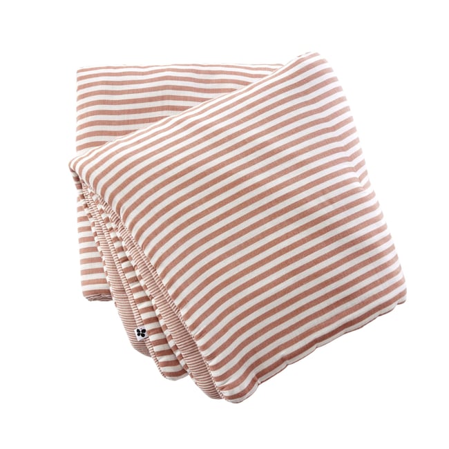 Bout de lit 90 x 200 cm en gaze de coton Romie a rayure - EDEN