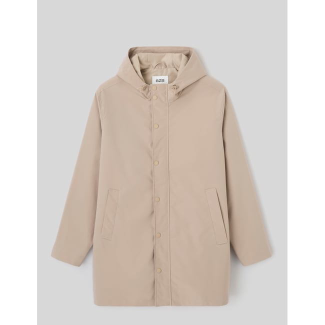Parka légère à capuche marron <span itemprop=