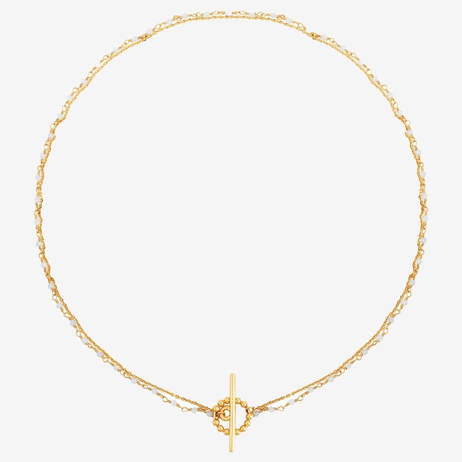 Collier doré perle de culture - roxane perle de culture blanc <span itemprop=