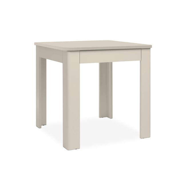 Table de cuisine carrée avec tiroir à couverts ALVA Couleur beige <span itemprop=