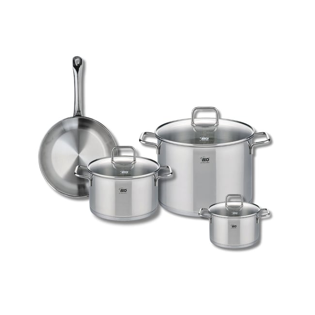 Batterie 1 poêle 24cm + 3 faitouts 14/20/26cm PROFI CITRIN gris <span itemprop=