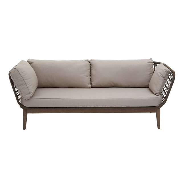 Woven 3 Seater Conservatory Sofa, natural, SO'HOME