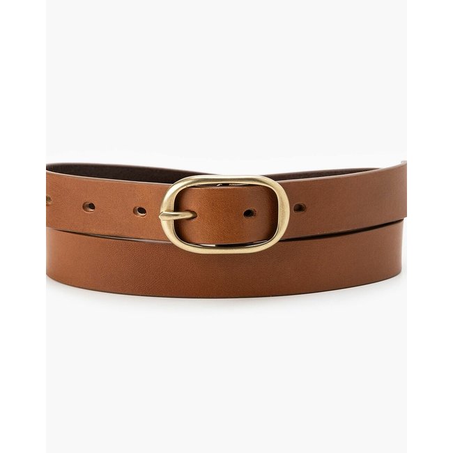 Ceinture en cuir Charlie camel <span itemprop=