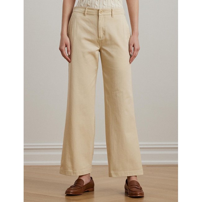 Pantaloni a gamba larga di lunghezza 7/8 avorio LAUREN RALPH LAUREN