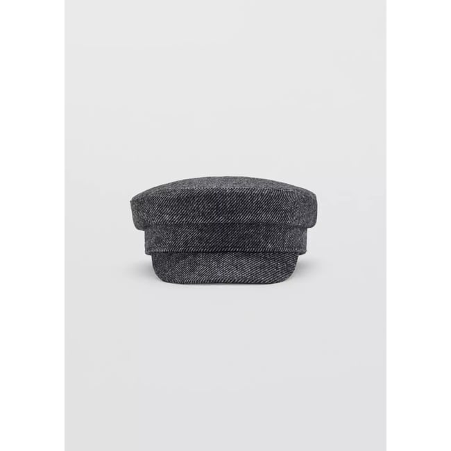 Casquette style marin en laine mélangée gris chiné moyen <span itemprop=