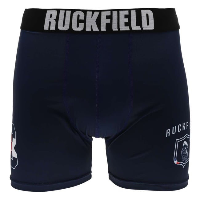 Boxer taille élastiquée bleu <span itemprop=