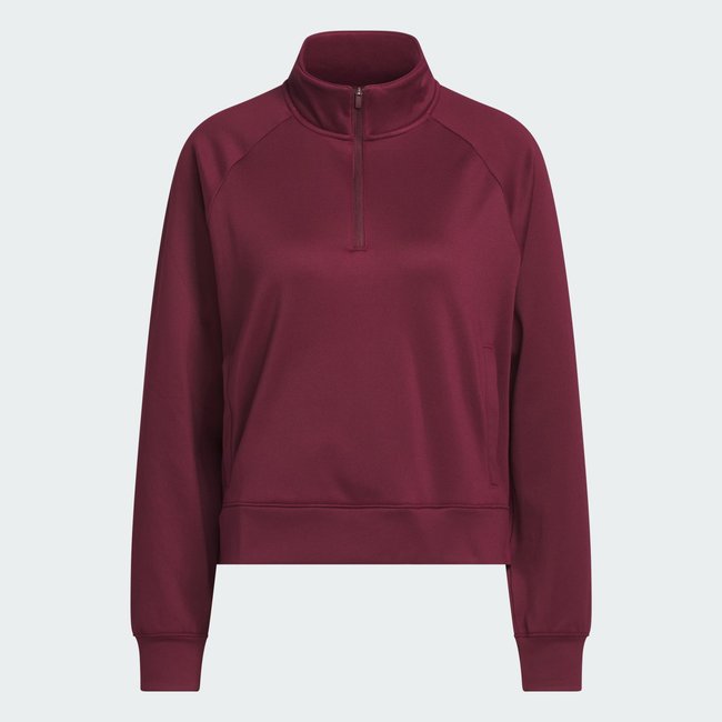 SWEAT-SHIRT À CAPUCHE ZIP 1/4 ULTIMATE365+ CLIMAWARM LOOSE maroon <span itemprop=