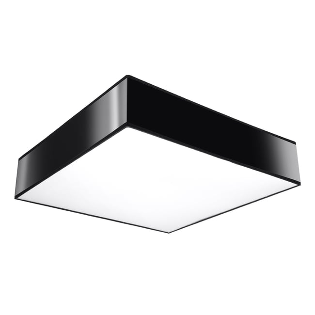 Plafonnier PVC Noir E27 4 Horus Couleur noir <span itemprop=