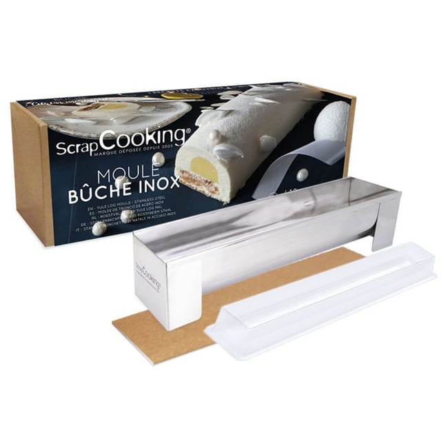 Moule bûche avec pieds démontables et insert - SCRAPCOOKING
