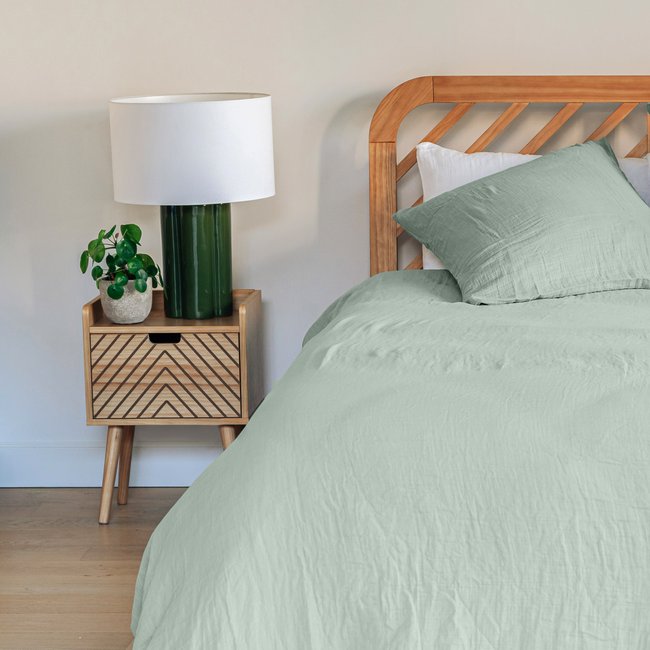 Table de chevet bois Alba 1 tiroir Couleur bois blanc <span itemprop=