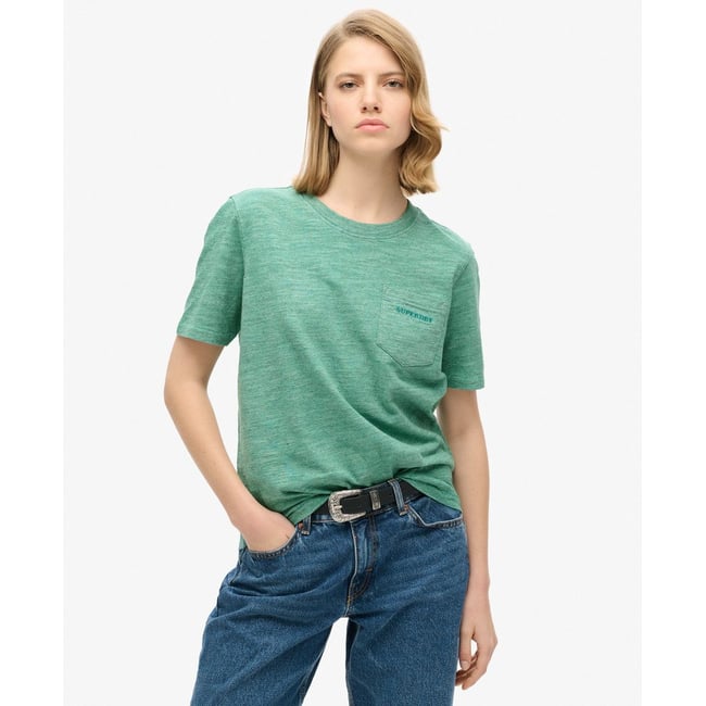 T-shirt surteint à logo Essential vert marine <span itemprop=