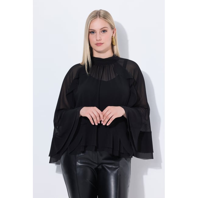 Blouse esprit cape en mousseline - ULLA POPKEN