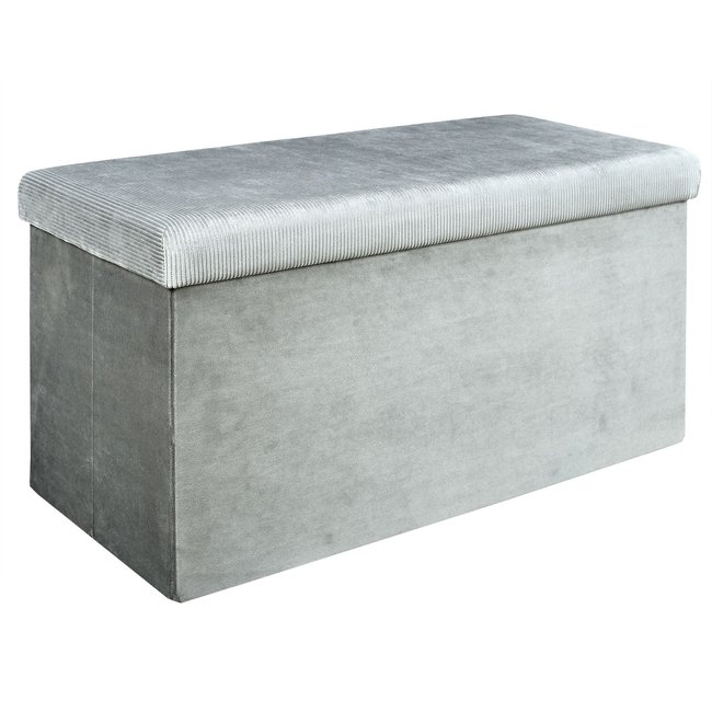 Coffre banc pliable design velours Giulia - THE HOME DECO FACTORY