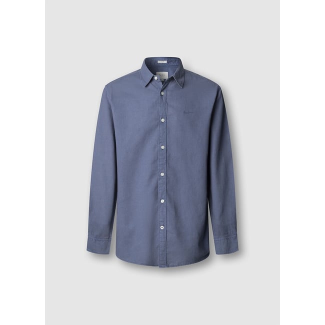 Payton Linen Blend Shirt, faded blue, PEPE JEANS