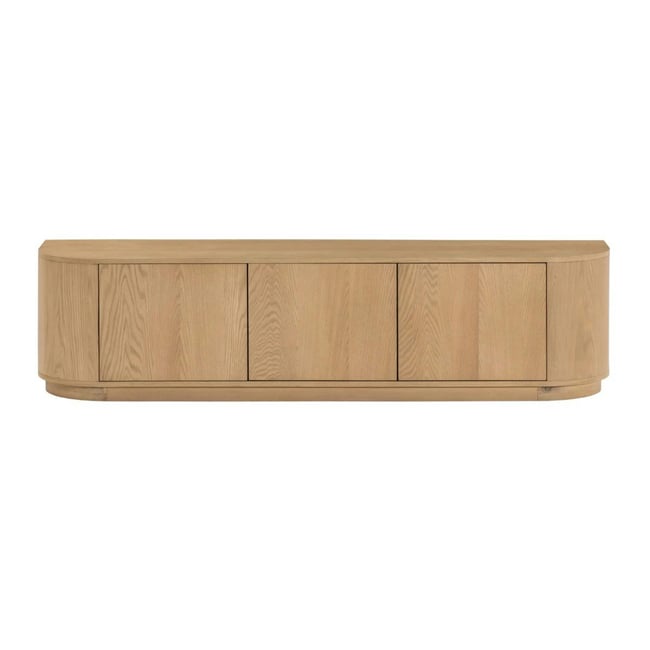 Meuble TV design en chêne, 3 portes LOREN - PIER IMPORT
