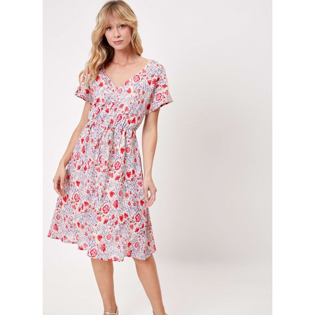 Robe empire imprimée ajustable coton bio VIOLETA - LA FIANCÉE