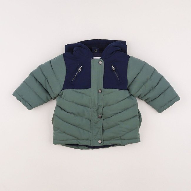 Manteau doublure amovible - Bon état bleu, vert <span itemprop=