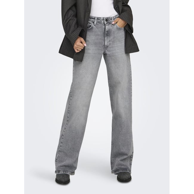 ONLJUICY Taille haute Wide Leg Fit Jeans Jean à jambe large medium grey denim <span itemprop=