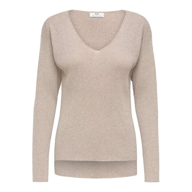 Pull maniche lunghe con scollo a V in maglia con fili metallizzati - JDY
