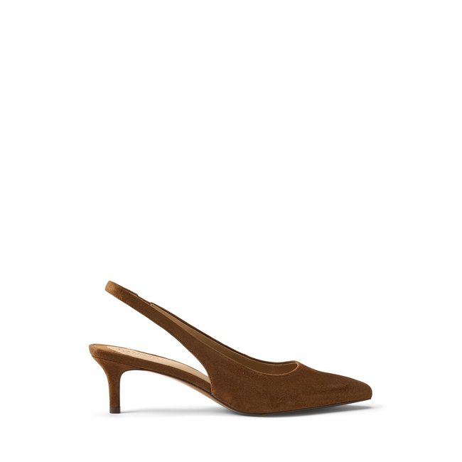 Lolah II suede slingback heels, tobacco, LAUREN RALPH LAUREN