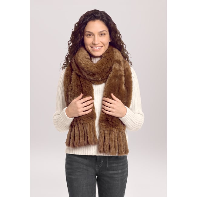 Écharpe d'hiver unicolore brown melange <span itemprop=