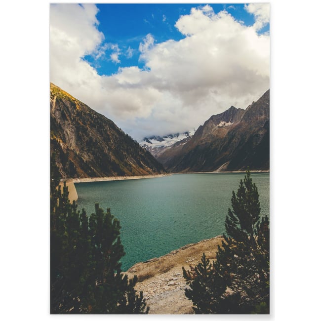 Poster Nature Lac 2 Couleur blanc <span itemprop=