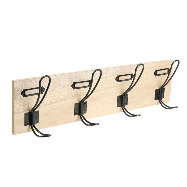 Porte-manteau mural Indus Couleur noir <span itemprop=