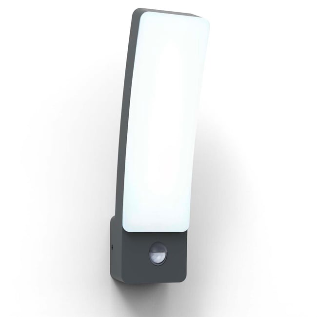 Applique murale d'extérieur sur secteur avec détecteur de mouvement KIRA GREY SENSOR aluminium LED blanc chaud H31cm Couleur dark grey <span itemprop=